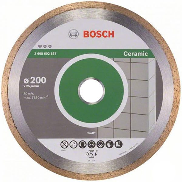 Диск алмазный отрезной Bosch Professional  200x1,6x25,4 керамика 2608602537