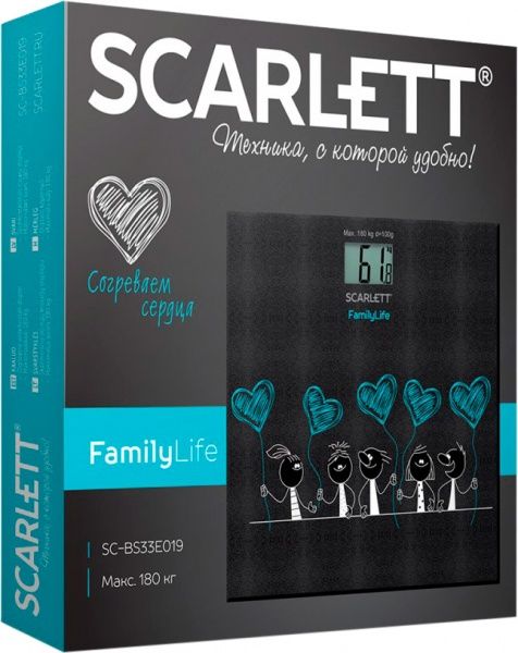 Ваги підлогові Scarlett SC-BS33E019 чорний
