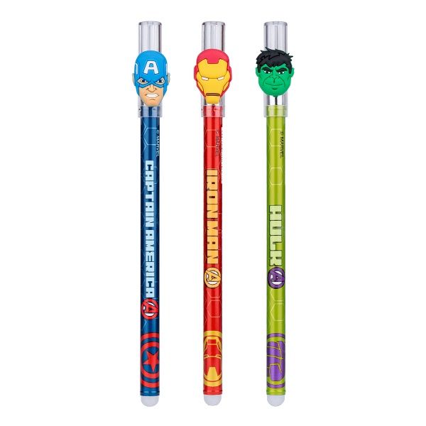 Ручка гелевая YES Marvel. Avengers пиши-стирай 0,5 мм синяя 412077 