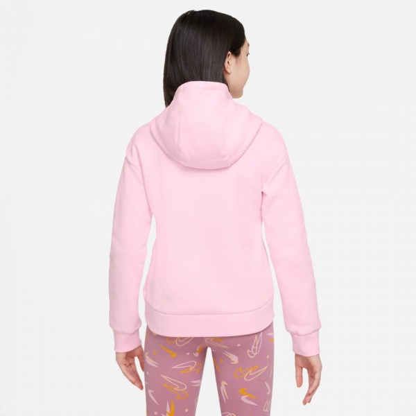 Джемпер Nike G NSW FLC HOODIE SSNL PRNT DQ9127-663 р. XL рожевий