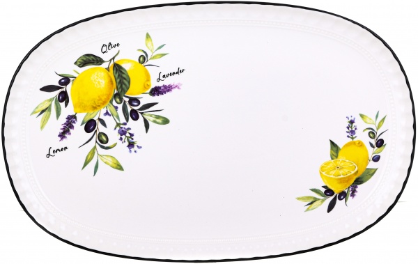Блюдо овальне Lemons 36 см Fiora 