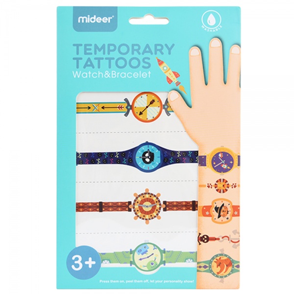 Набір наклейок-татуювань Mideer годинник і браслети для хлопчика MD4101