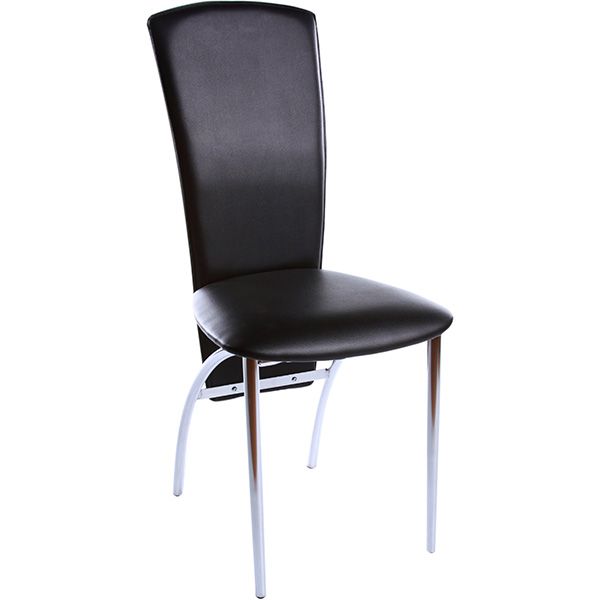 Стул обеденный Nowy Styl AMELY CHROME (BOX) (CH) V-4 хром/черный
