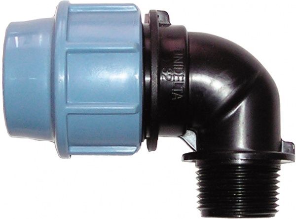 Колено наружная Unidelta ПЭ 63х2 НР PN 16 ''