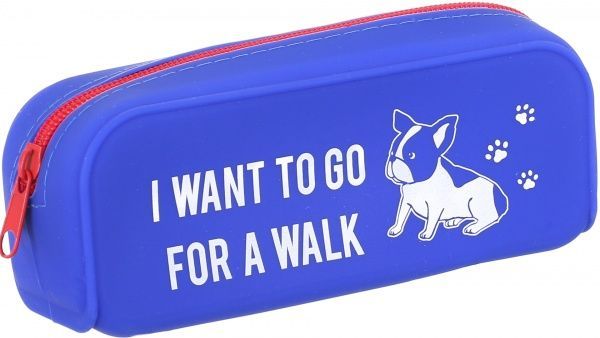 Пенал силиконовый SP180521 I want to walk синий