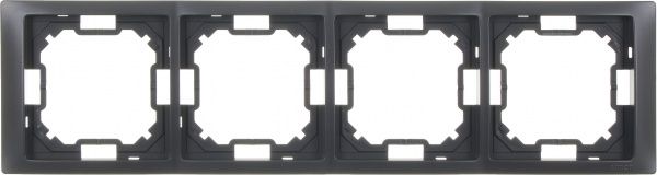 Рамка четырехместная Simon Basic Neos универсальная матовый графит BMRC4/28