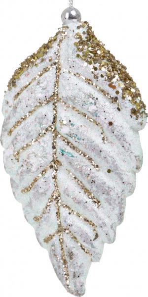 Ялинкова іграшка Листок золотий 14x8x2,5 см SD019-40 