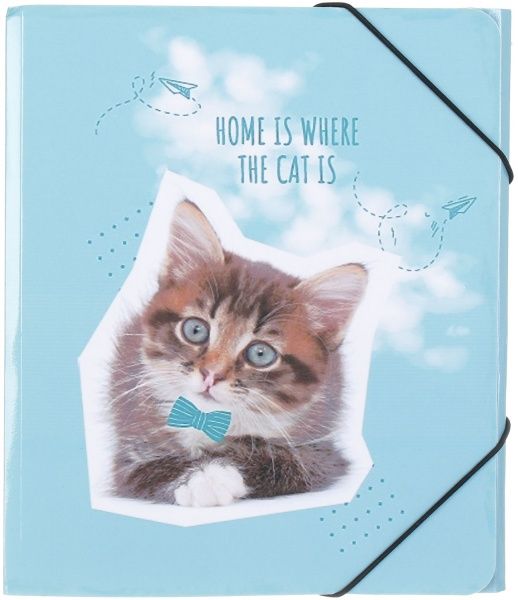 Папка на резинці папка для зошитів на резинці Cat in bow tie, 200х230 мм