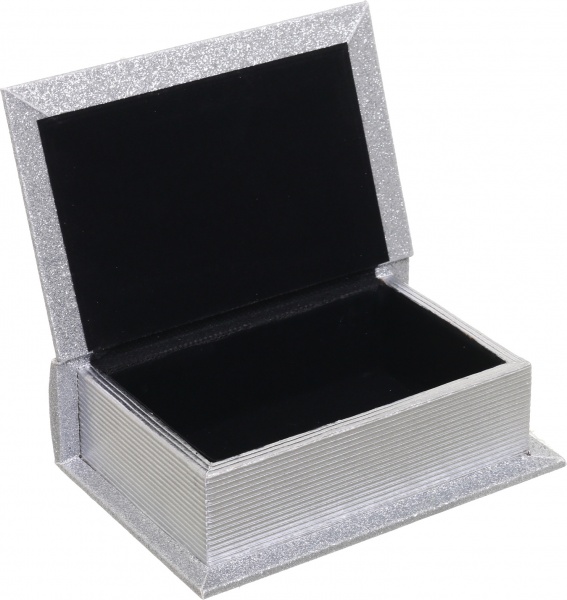 Скринька-книга Шик 16х11х4,5 см срібна