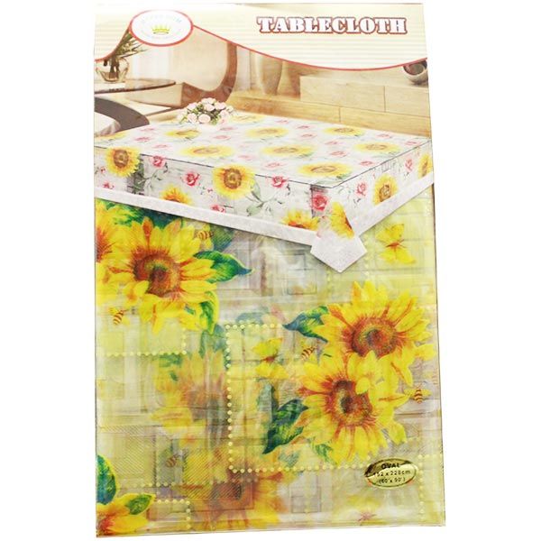 Скатертина овальна шовкографія в асортименті 150x230 см