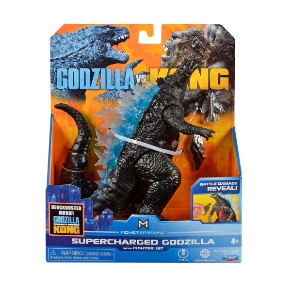 Игрушка GODZILLA VS. KONG Годзилла с суперэнергией и с истребителем 35310 