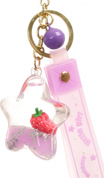 Брелок Звездный песок с начинкой сиреневый