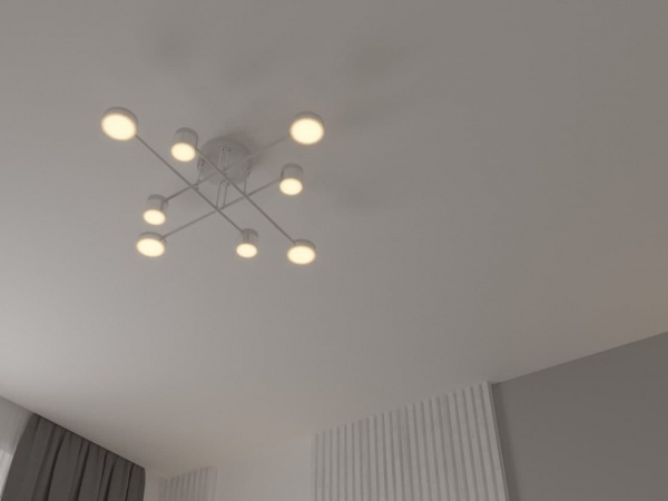 Люстра светодиодная Victoria Lighting с пультом д/у 77 Вт белый Otis/PL8 white 