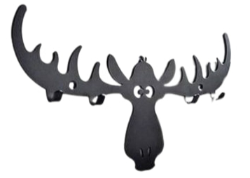 Вешалка декоративная Лось черный 40х23 см