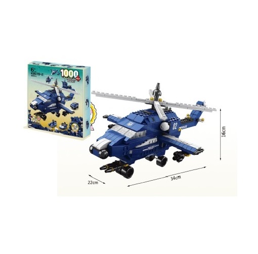 Конструктор SHANTOU YISHENG Полицейский вертолет 1000 деталей K8978-2