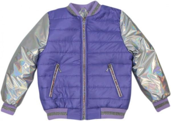 Бомбер DaNa-kids для девочки Сияние р.116 светло-сиреневый 52061 