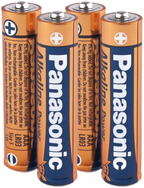 Батарейка Panasonic ALKALINE POWER AAA BLI 4 (LR03REB/4B1F)