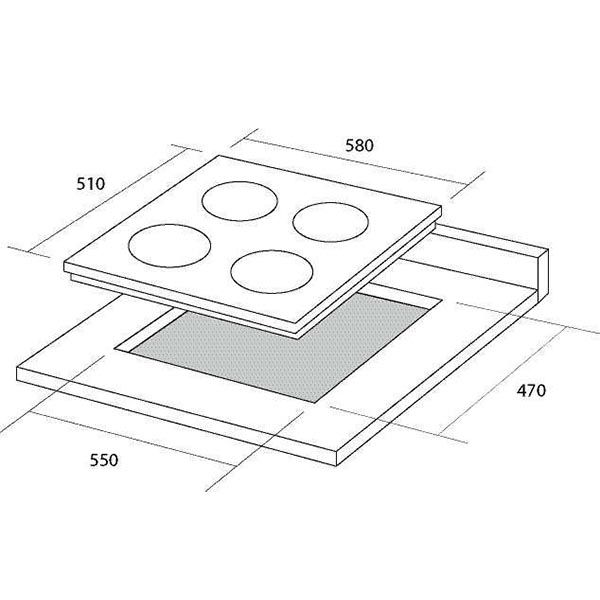 Варочная поверхность газовая Pyramida PF 320 SX-E SS