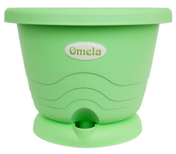 Горщик пластиковий Пастель 0,5 л круглий м'ятний 