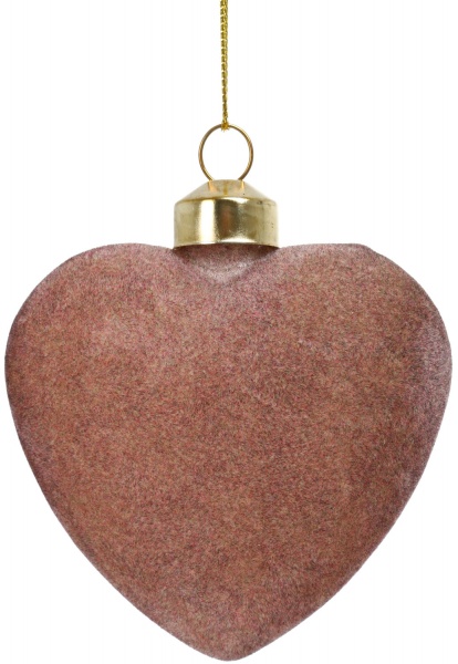 Елочная игрушка в форме сердца 9 см 