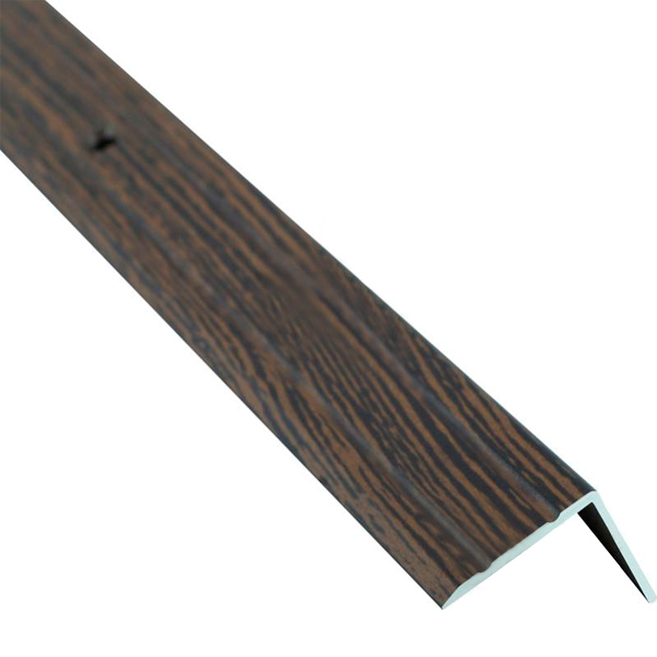 Порожек алюминиевый декорированный Braz Line рифленый с отверстиями 24,5х20x2700 мм венге светлый 