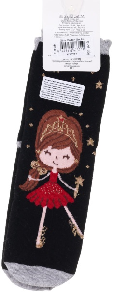 Носки для девочек KATAMINO K20217 р.9-10 черный 