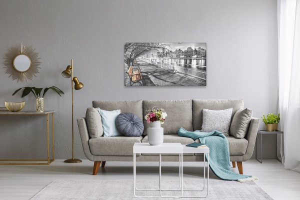 Репродукция Прогулка по набережной К592 53x100 см 