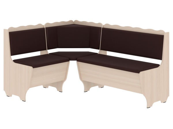 Уголок кухонный Граф дуб молочный / коричневый 