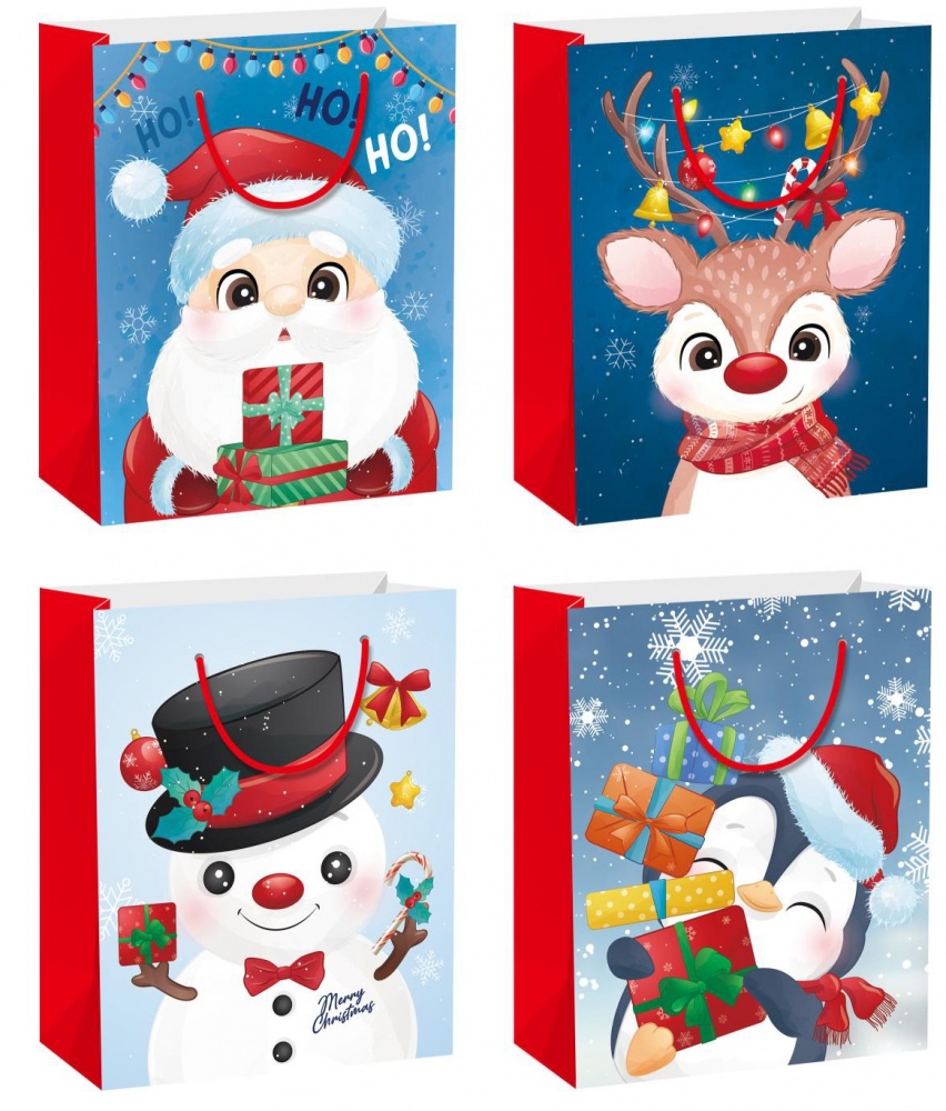 Пакет паперовий різдвяний KIDS 32смХ26 см преміум класу