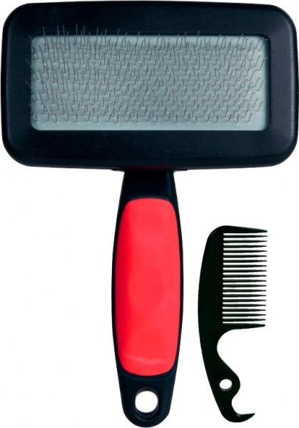 Пуходерка Trixie с расческой для собак 13,5x10 см 23462