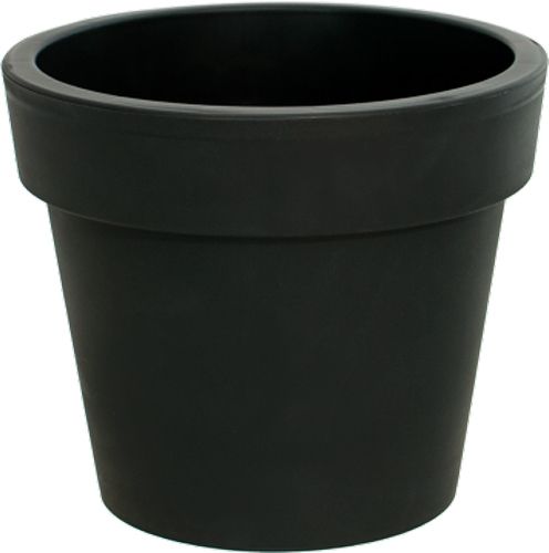 Вазон пластиковий Алеана ГАММА 26x22 см круглий 9,7л граніт 