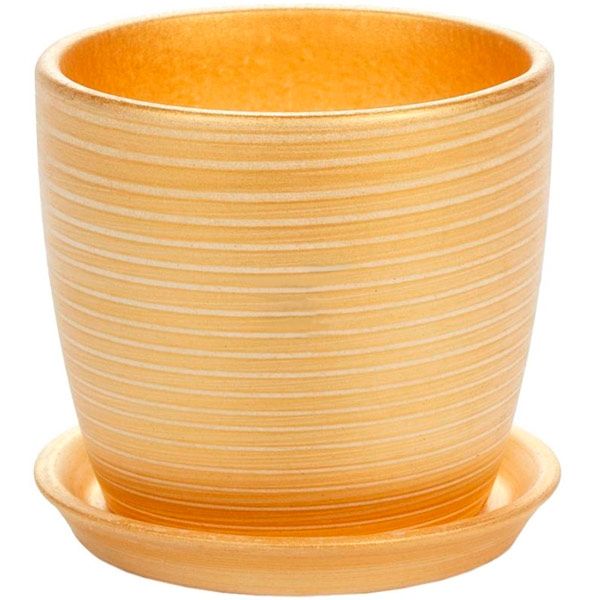 Горшок цветочный Надінкерамікс Сонет 3 л золото серпантин 