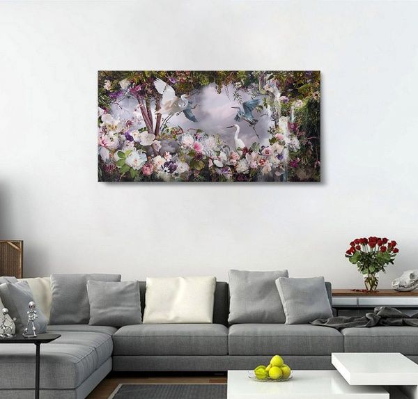 Репродукция Флористика 96x48 см 