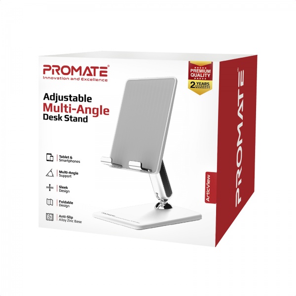 Тримач Promate ArticView для телефону або планшета білий