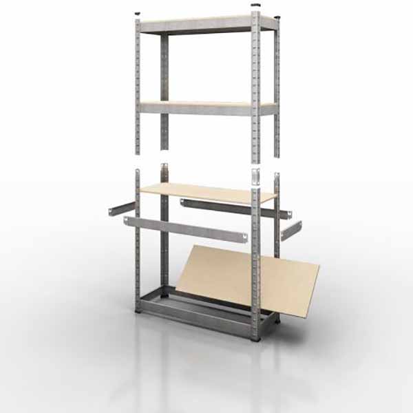 Стелаж металевий 1600x800x300 мм (В16016 08030 41)