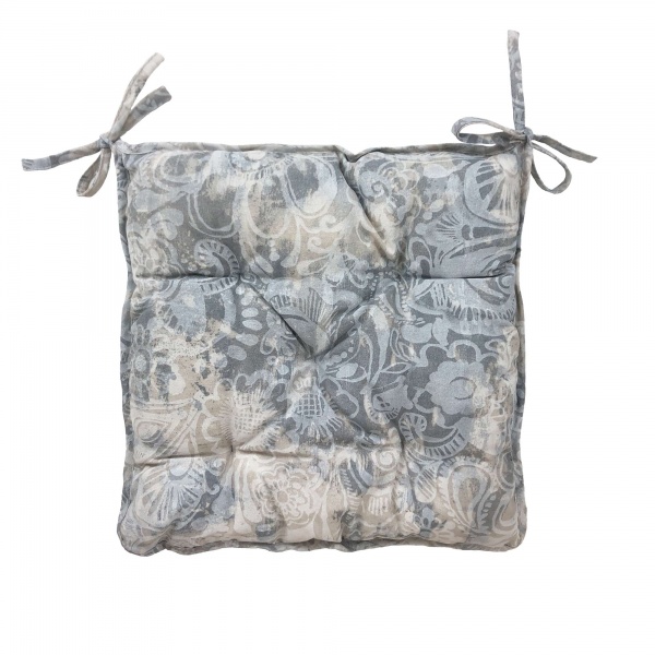 Подушка на стул Paris Вензель графит 40х40 см La Nuit