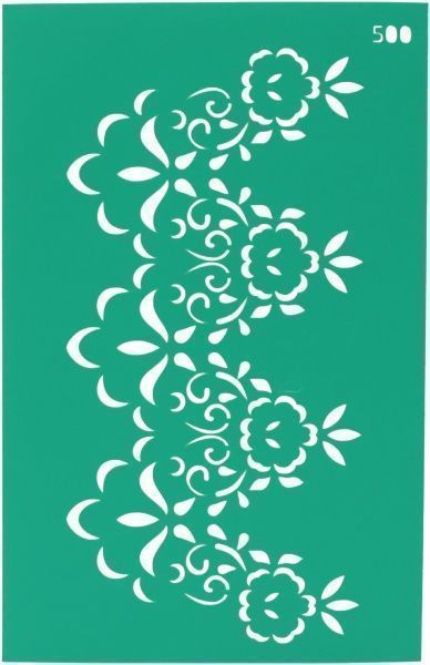 Трафарет самоклейкий бордюрний №500 серія Ажур GPТ50045817 130x200 мм Rosa Talent