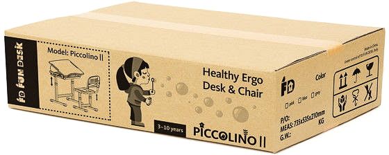 Комплект парта и стул-трансформер FunDesk Piccolino II Blue