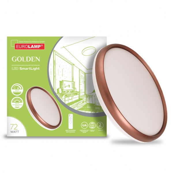 Светильник светодиодный Eurolamp Smart Light Golden N36 72 Вт коричневый 3000-6000 К LED-MSL-72W-N36 