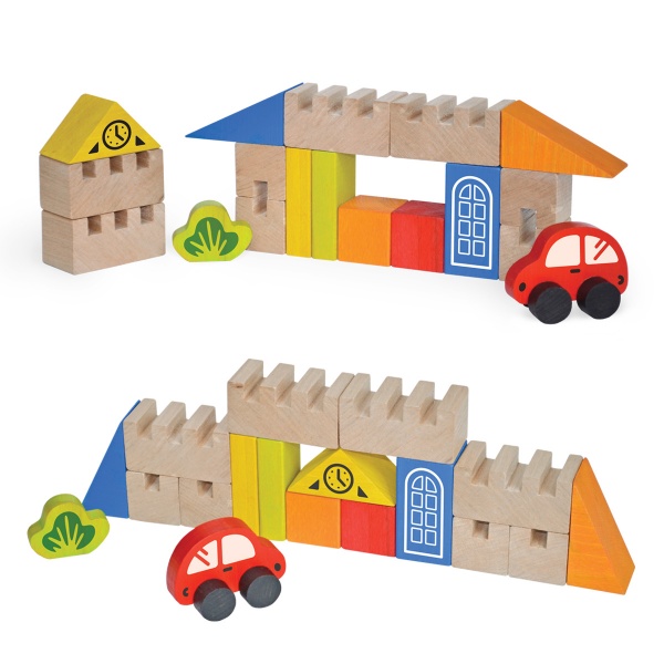 Блоки строительные Igroteco Город 18 элементов 900538