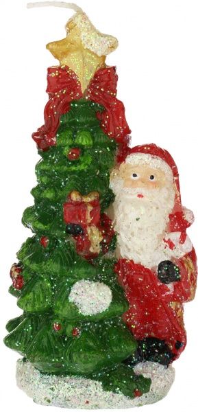 Свеча-сувенир Елка с Дедом Морозом 791156