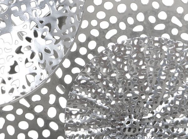 Декор настенный Кружево 52x85 см серебряный 