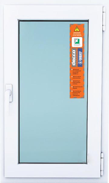 Вікно поворотно-відкидне DECCO 60 500x900 мм праве