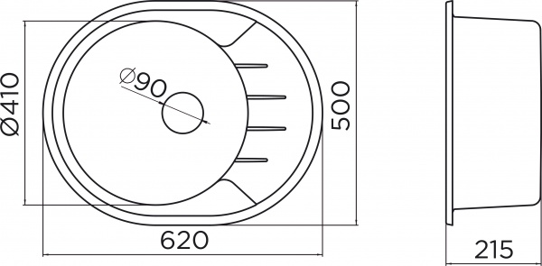 Мойка для кухни Metalac Х granit-VENERA М белая 