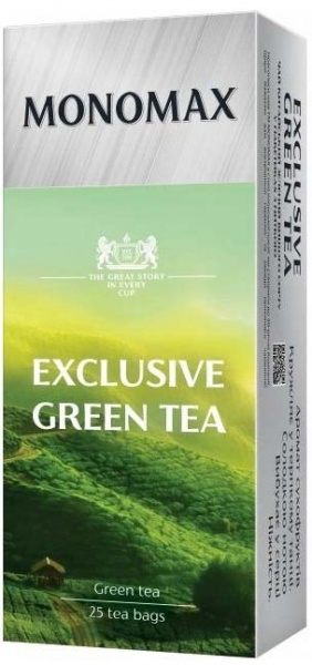 Чай зелений Мономах листовий китайський EXCLUSIVE GREEN TEA 25 шт. 