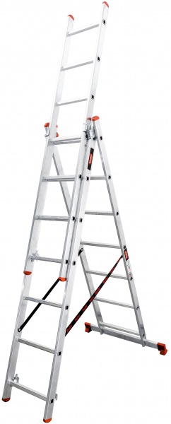 Лестница 3-секционная универсальная BauGut Meister 3T 3х7 