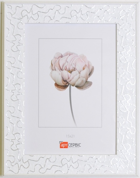 Рамка для фото Арт-Сервіс ЭА-01837 1 фото 15x21 см белый с серебристым 