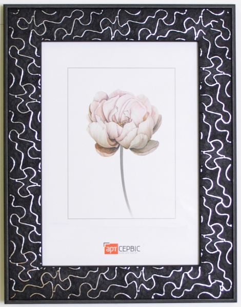 Рамка для фото Арт-Сервіс ЭА-01847 1 фото 21х30 см черный с серебряным 