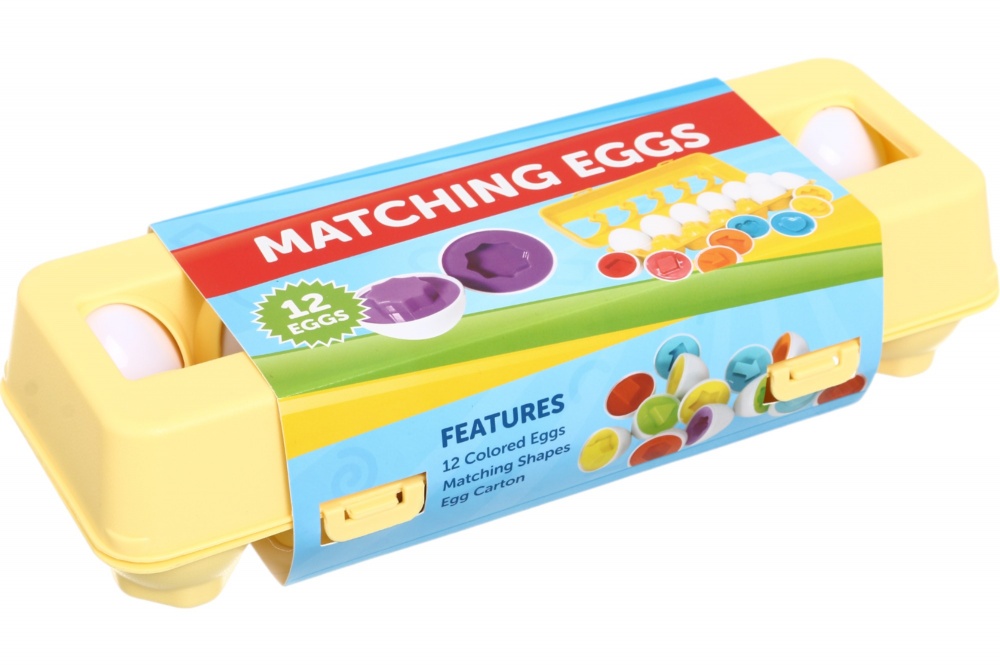 Игровой набор Matching Eggs STEM лоток яиц сортер 12 шт. символы в ассортименте 17х12 см ITP1447460