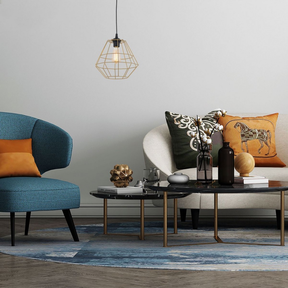 Підвіс LIGHT SET DIAMOND 4640 1x15 Вт E27 чорний/золото